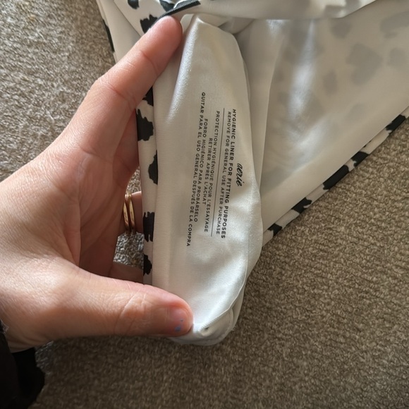 Aerie Bikini Bottom Cheekier High Cut Leopard Print Ivory Black XS - Picture 3 of 3